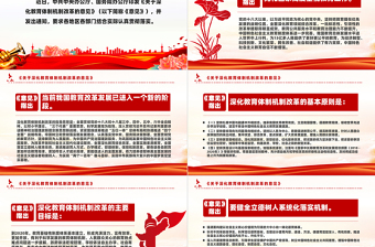 党政风《关于深化教育体制机制改革的意见》PPT课件