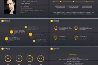 创意商务个人求职简历岗位竞聘PPT