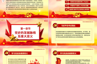 庆祝中国共产党建党100周年七一党课建党伟业党史党课PPT模板