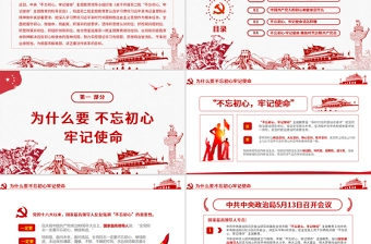 原创第二批不忘初心牢记使命主题教育活动党课PPT-版权可商用