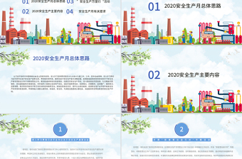 2020扁平风安全生产月宣传PPT