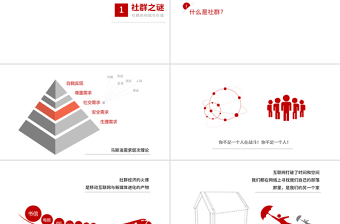 180P社交社群营销培训方案PPT图标