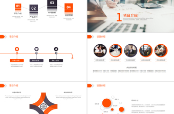 2019橙黑色商业计划书PPT模板