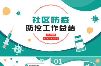 2022社区防疫防控工作总结PPT商务风街道社区防疫防控工作总结模板