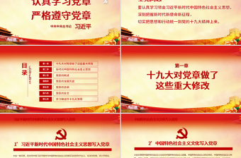 详细解读学习党的章程十九大新党章PPT