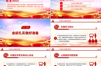2023年如何召开专题组织生活会PPT精美大气基层党组织党支部组织生活会模板