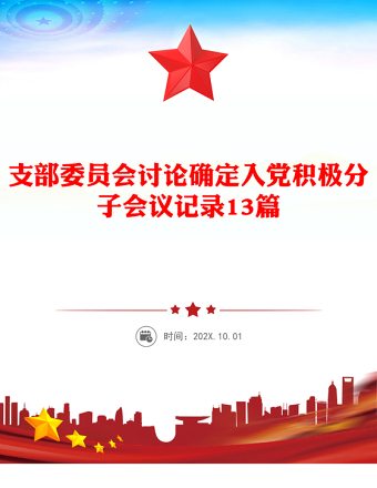 支部委员会讨论确定入党积极分子会议记录13篇