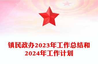 2024民政办工作总结计划PPT大气简洁机关党建总结下载(讲稿)