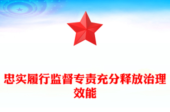 精美党政风忠实履行监督专责充分释放治理效能PPT党员干部学习教育党课(讲稿)