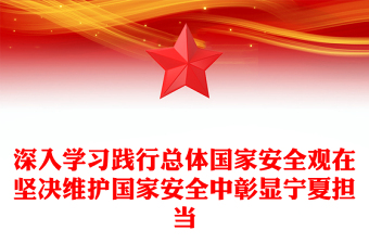 2023深入学习践行总体国家安全观在坚决维护国家安全中彰显宁夏担当PPT大气精美风党员干部学习教育专题党课课件(讲稿)