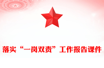 落实“一岗双责”工作报告