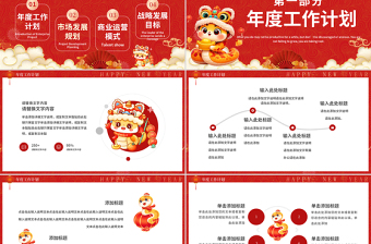 大气创意风2025蛇年精美商务行业新年工作规划方案PPT