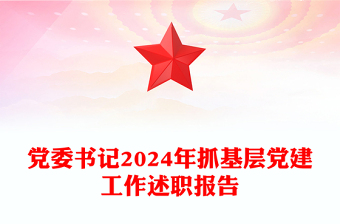 党委书记2024年抓基层党建工作述职报告下载