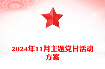 2024年11月主题党日活动记录范文