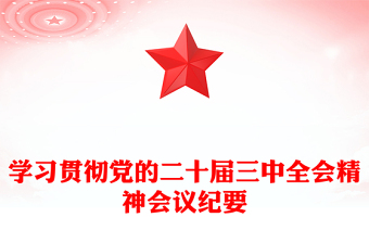 学习贯彻党的二十届三中全会精神会议纪要范例