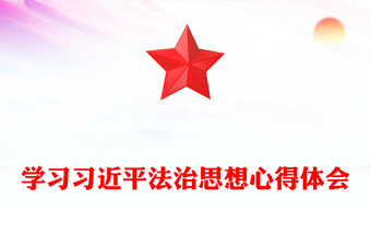 学习习近平法治思想心得体会范例