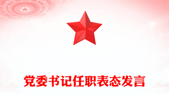 党委书记任职表态发言范例