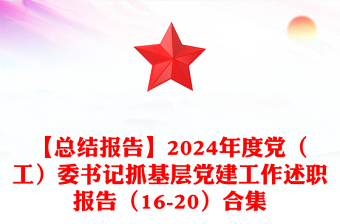 【总结下载报告下载】2024年度党（工）委书记抓基层党建工作述职报告下载（16-20）合集