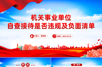 党政风机关事业单位自查接待是否违规及负面清单PPT课件下载