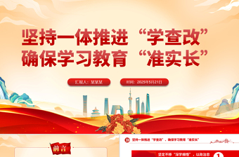 2025坚持一体推进“学查改”确保学习教育“准实长”PPT主题教育党课课