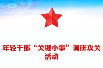 年轻干部“关键小事”调研攻关活动PPT课件下载(讲稿)