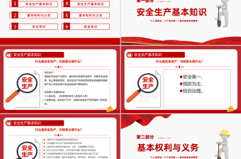 2025安全生产应急科普知识大全PPT红色精美全国安全生产月主题课件