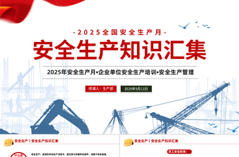 精品全国安全生产月PPT大气创意2025安全生产知识汇集课件下载
