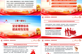 2025努力做守纪律和规矩的新时代合格党员PPT精美风党员干部党课学习课件