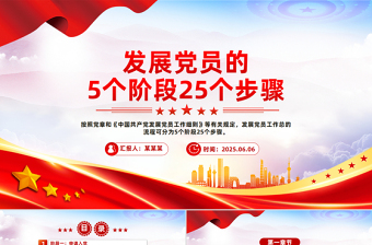 2025发展党员的5个阶段25个步骤PPT党务知识课件