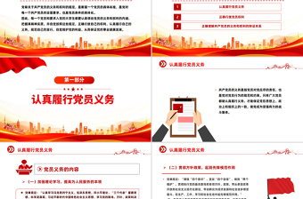 2025党务知识PPT党员的义务和权利课件下载