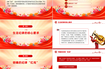 2025党员干部生活中的纪律“红线”PPT纪律教育党课