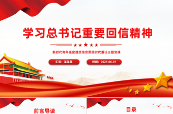 2025新时代青年学习总书记重要回信精神PPT党课下载
