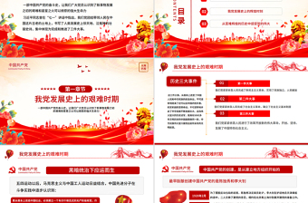 中国共产党的光辉历程PPT建党104周年党史学习教育党课课件下载