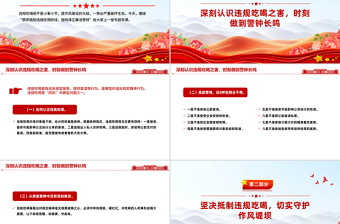 2025筑牢抵制违规吃喝防线敲响清正廉洁警钟PPT专题党课