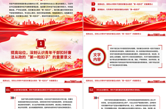 扣好“第一粒扣子”PPT年轻干部廉洁从政专题党课