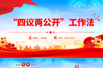 简洁实用“四议两公开”工作法PPT农村基层组织工作方法课件