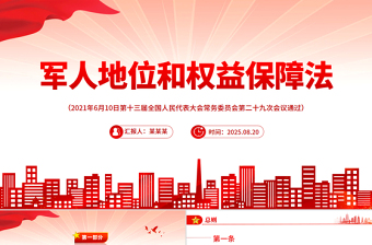 党政风《军人地位和权益保障法》全文PPT课件