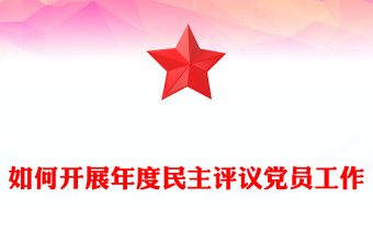 党政风如何开展年度民主评议党员工作PPT党课(讲稿)