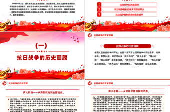 解读抗日战争胜利的深远意义及宝贵启示PPT课件下载