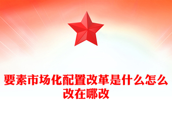 2025要素市场化配置改革是什么怎么改在哪改PPT课件(讲稿)