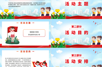 红色精美强国复兴有我争当新时代好少年少先队主题活动实施指引PPT课件