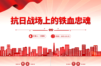 党政风抗日战场上的铁血忠魂PPT抗战胜利80周年专题党课