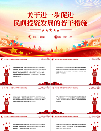 2025《关于进一步促进民间投资发展的若干措施》PPT课件