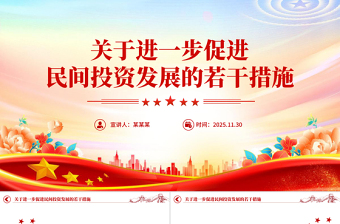 2025《关于进一步促进民间投资发展的若干措施》PPT课件