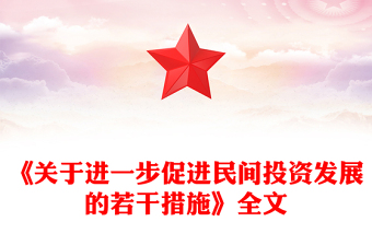 2025《关于进一步促进民间投资发展的若干措施》PPT课件(讲稿)