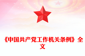 简洁大气《中国共产党工作机关条例》PPT党课课件下载(讲稿)
