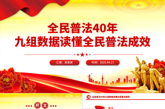 2025全民普法40年九组数据读懂全民普法成效PPT课件