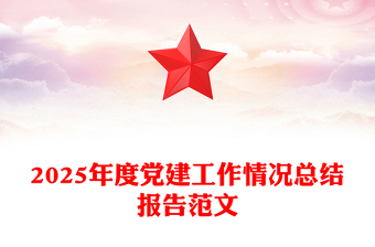 简洁实用2025年度党建工作情况总结报告PPT模板下载(讲稿)
