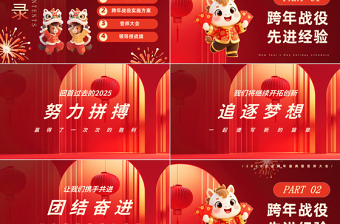 红色创意2026马年新年企业跨年盛典暨誓师大会PPT下载